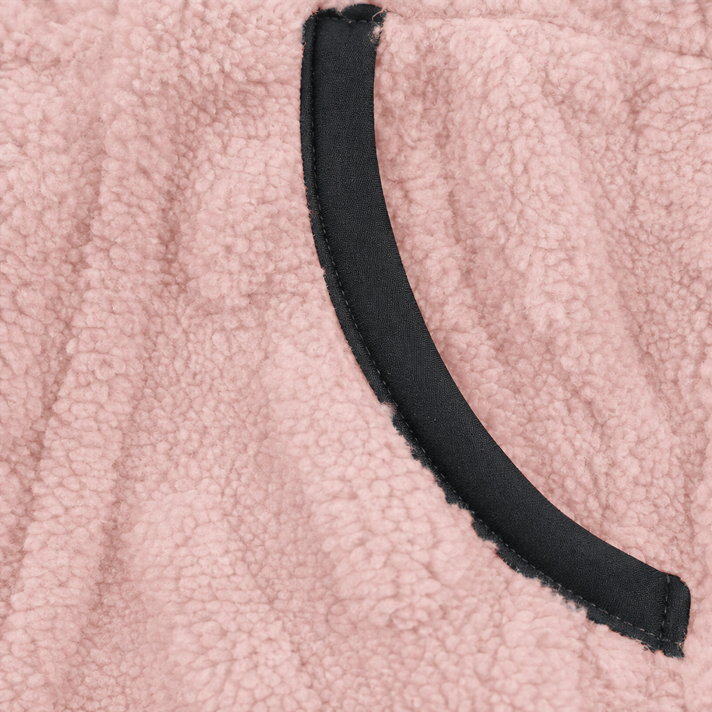 Rinske - Dames fleece trui met halve rits en kangoeroezak