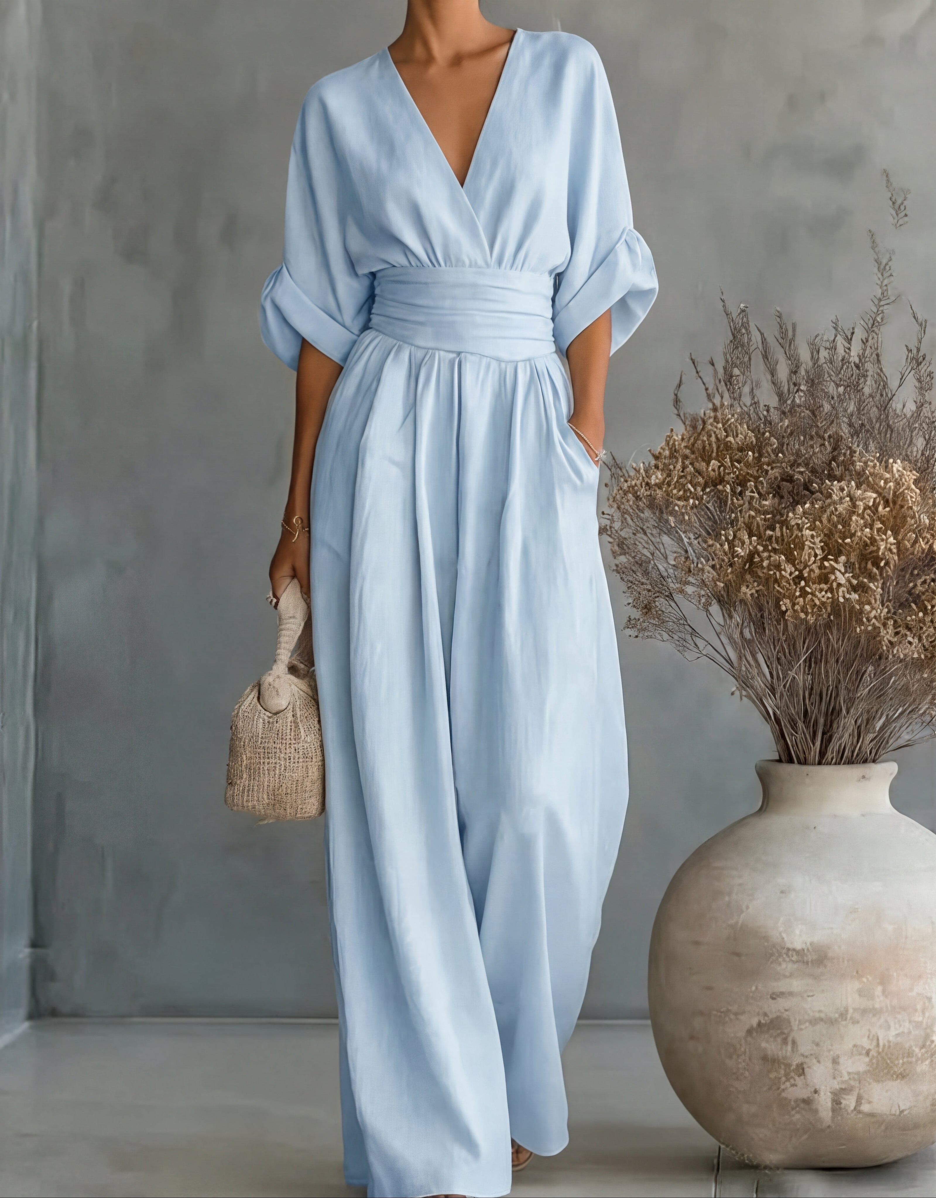 Avelissea - Dames jumpsuit met V-hals