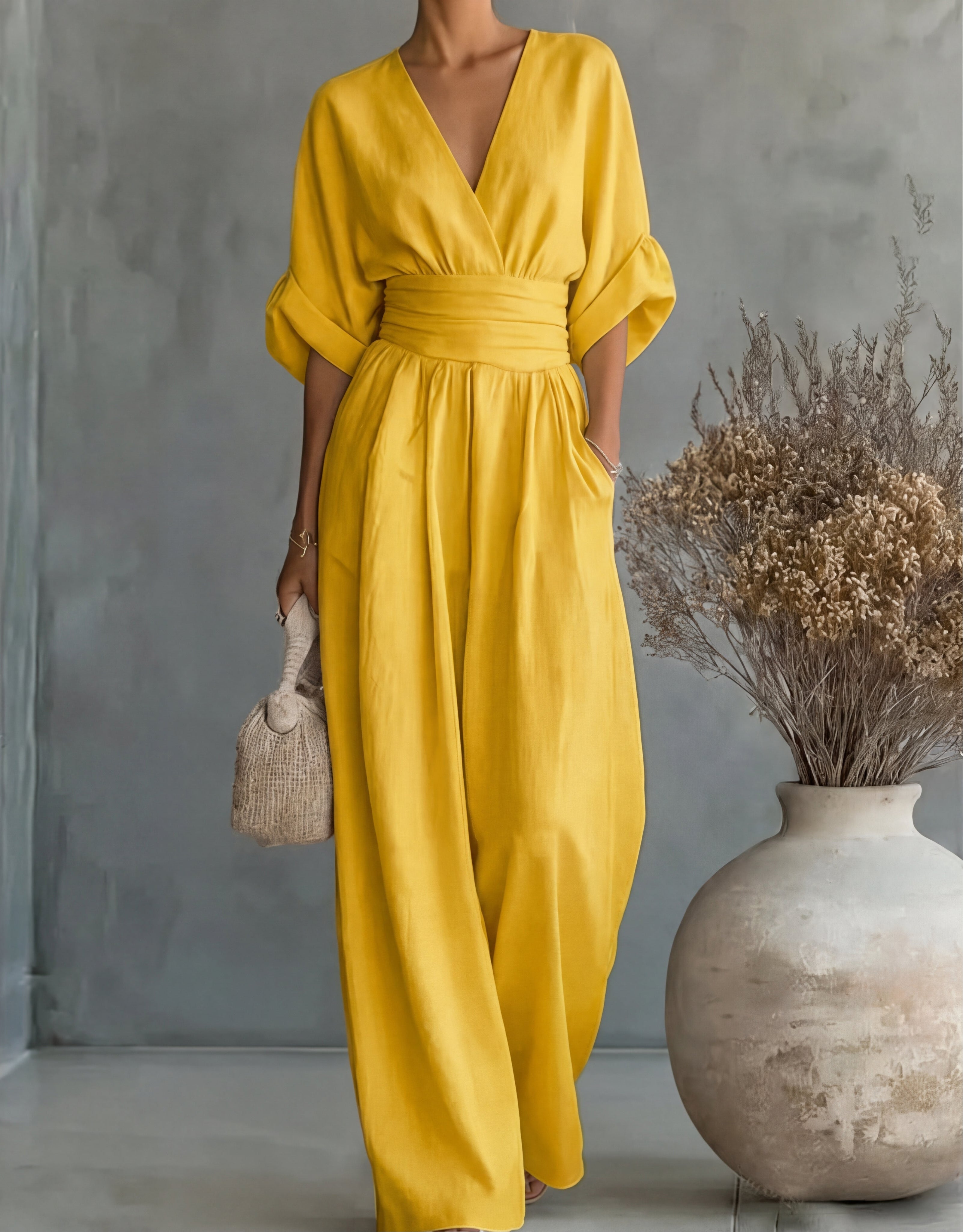 Avelissea - Dames jumpsuit met V-hals