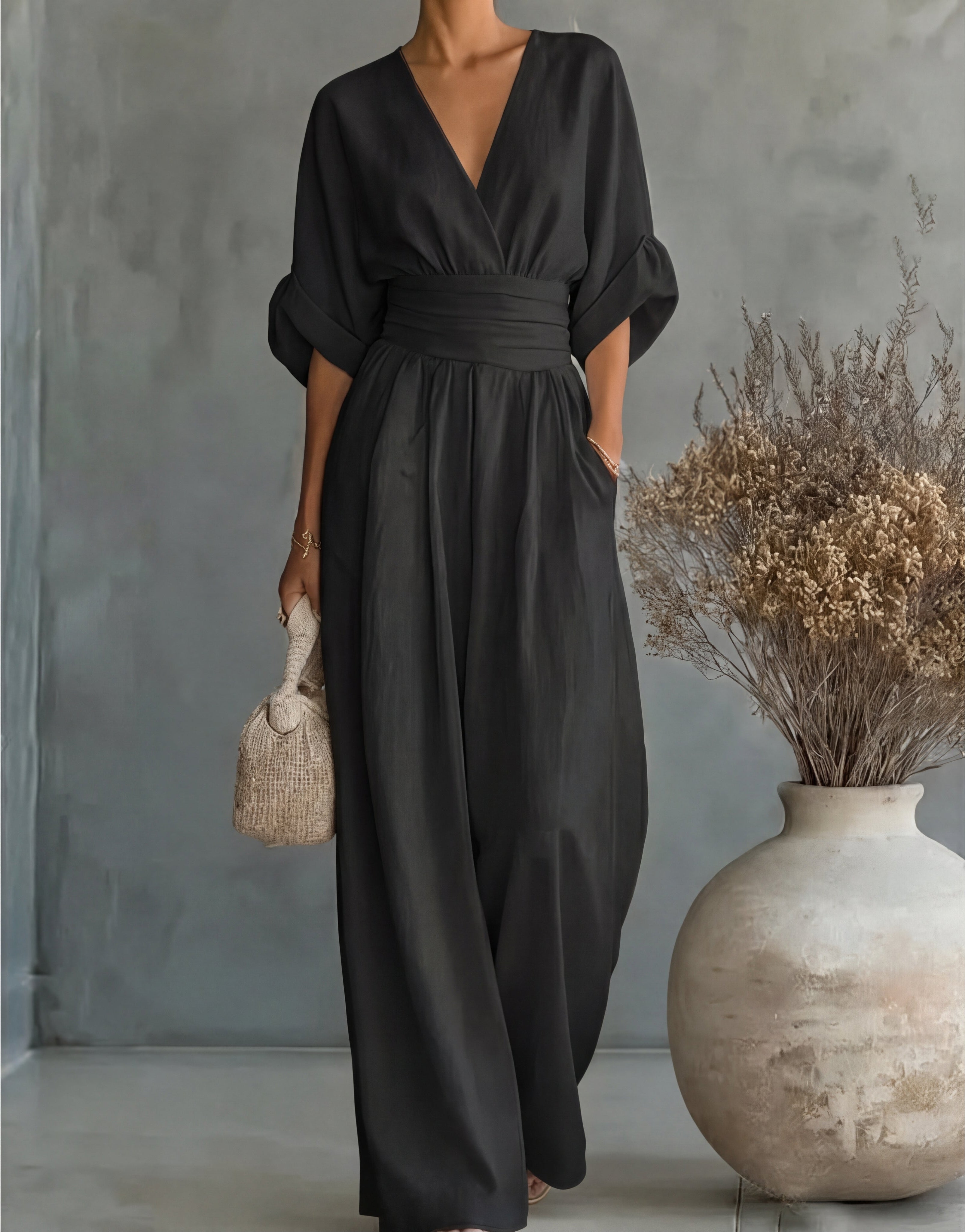 Avelissea - Dames jumpsuit met V-hals