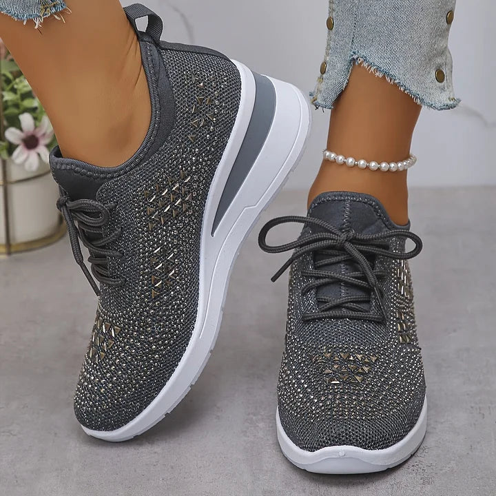 Esmeralda - Dames sneakers met comfortabele hak en ademend mesh