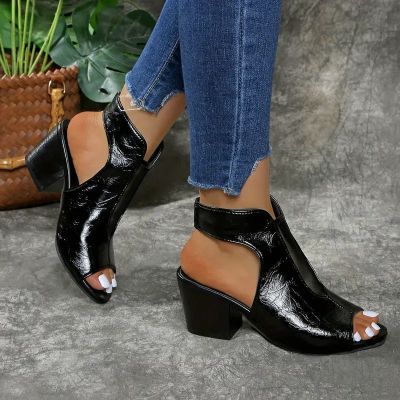 Yseult - Dames sandalen met hak en open teen