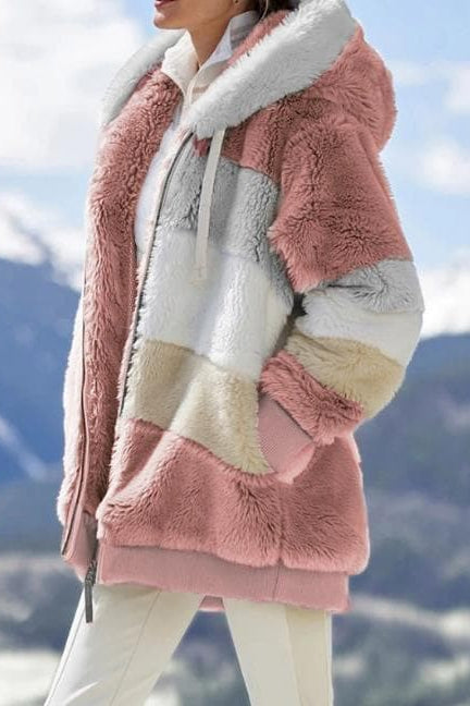 Ambre - Dames warme hoodie met rits en zakken
