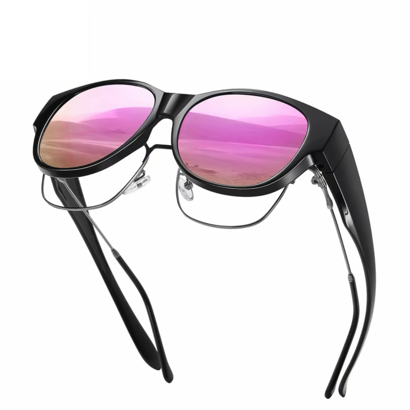 Dovrya - Zonnebril voor dames met cat eye gepolariseerd UV400, chique stijl