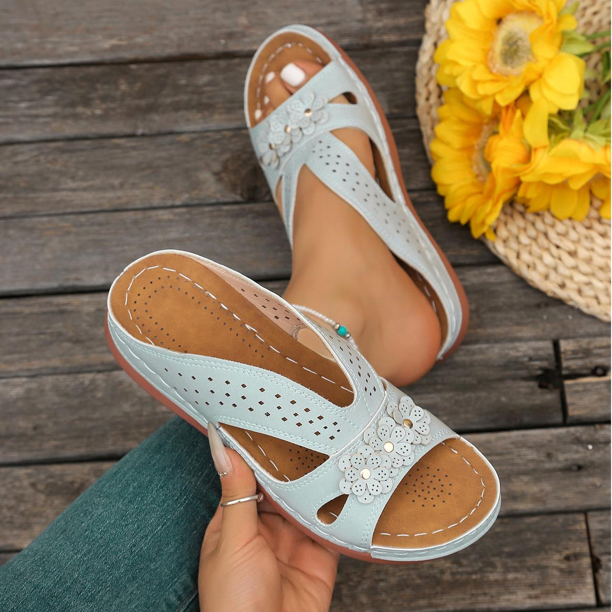 Norabel - Sandalen met orthopedische comforthak – Stabiliteit, lichtheid en natuurlijke houding