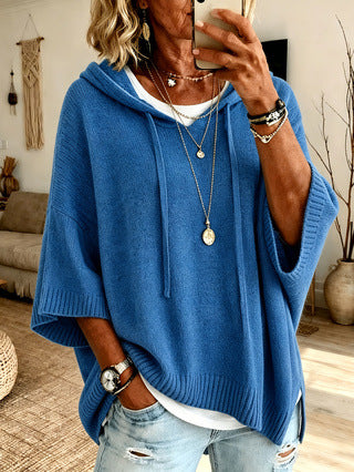 Vérène - Dames oversized hoodie van zachte brei