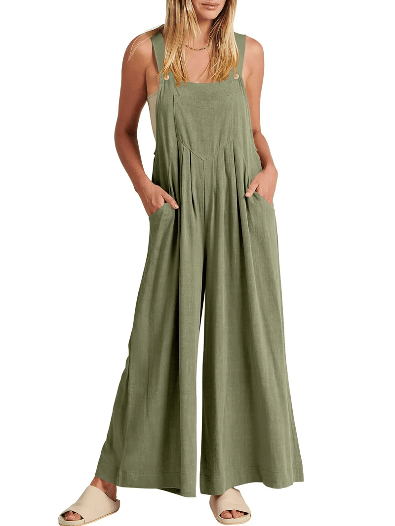 Giulena - Mouwloze jumpsuit met wijde pijpen