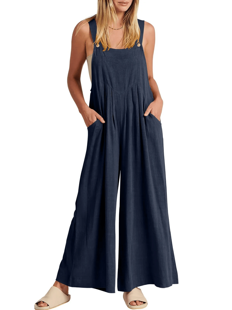 Giulena - Mouwloze jumpsuit met wijde pijpen
