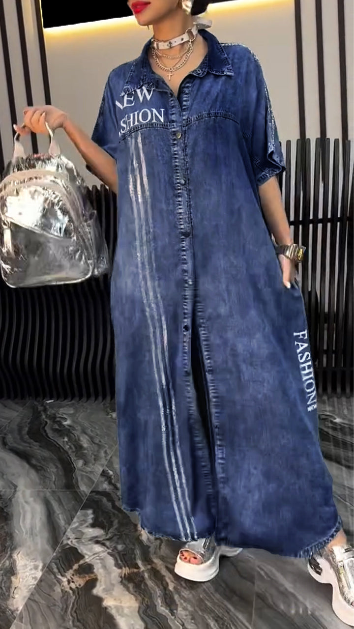 Fiora - Dames Denim jurk
