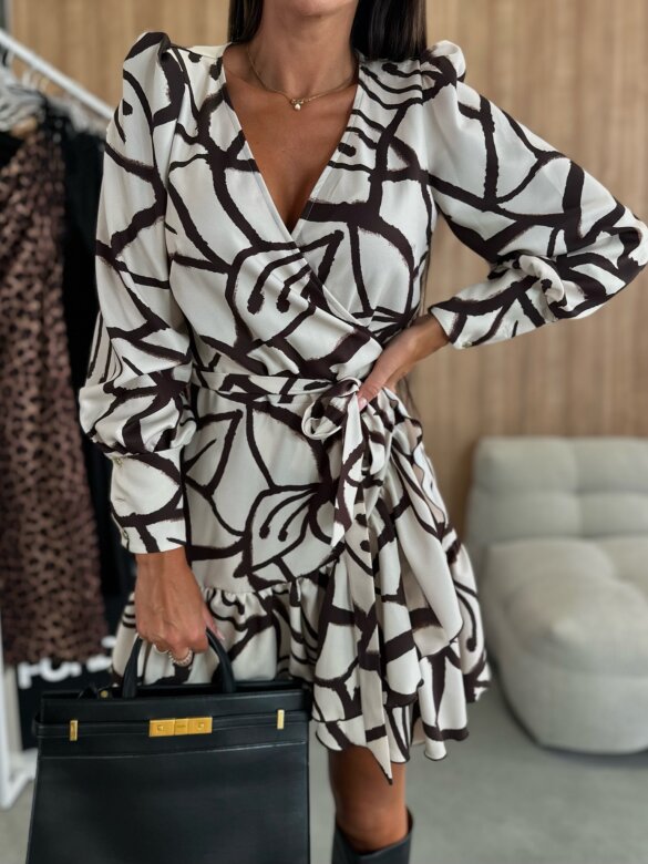 Seloria - Elegante Mini Bloemenjurk met V-Hals
