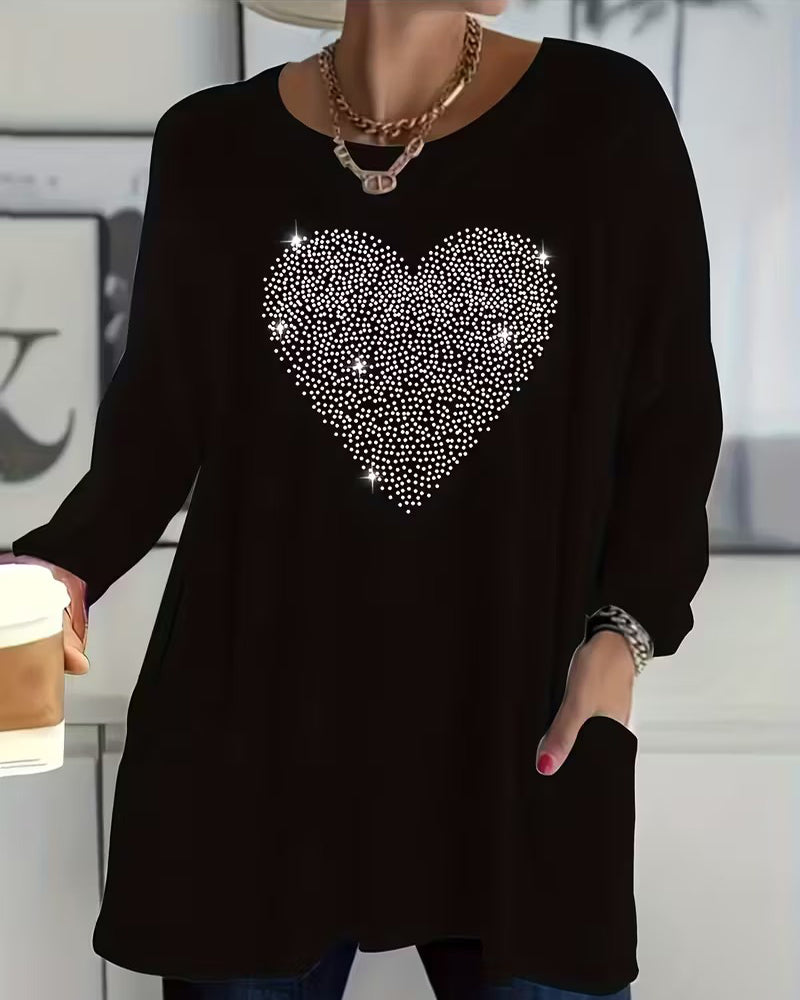Pavelyssa - Top Design Poche Amour Fijne Pailletten