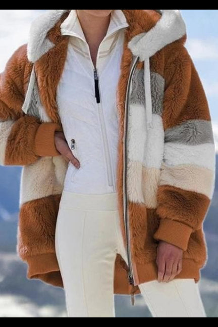 Ambre - Dames warme hoodie met rits en zakken