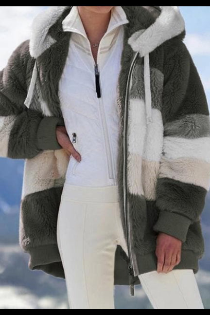 Ambre - Dames warme hoodie met rits en zakken