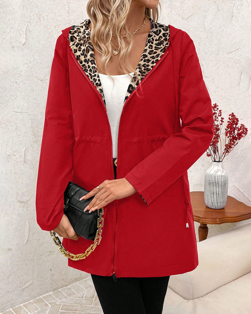 Fioraine - Elegante Luipaardprint Jas voor Dames