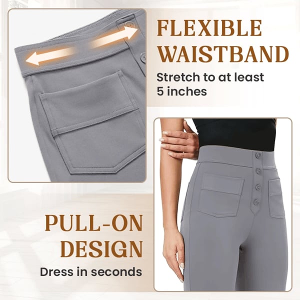 Nara - Hoge stretch - rechte broek met hoge taille