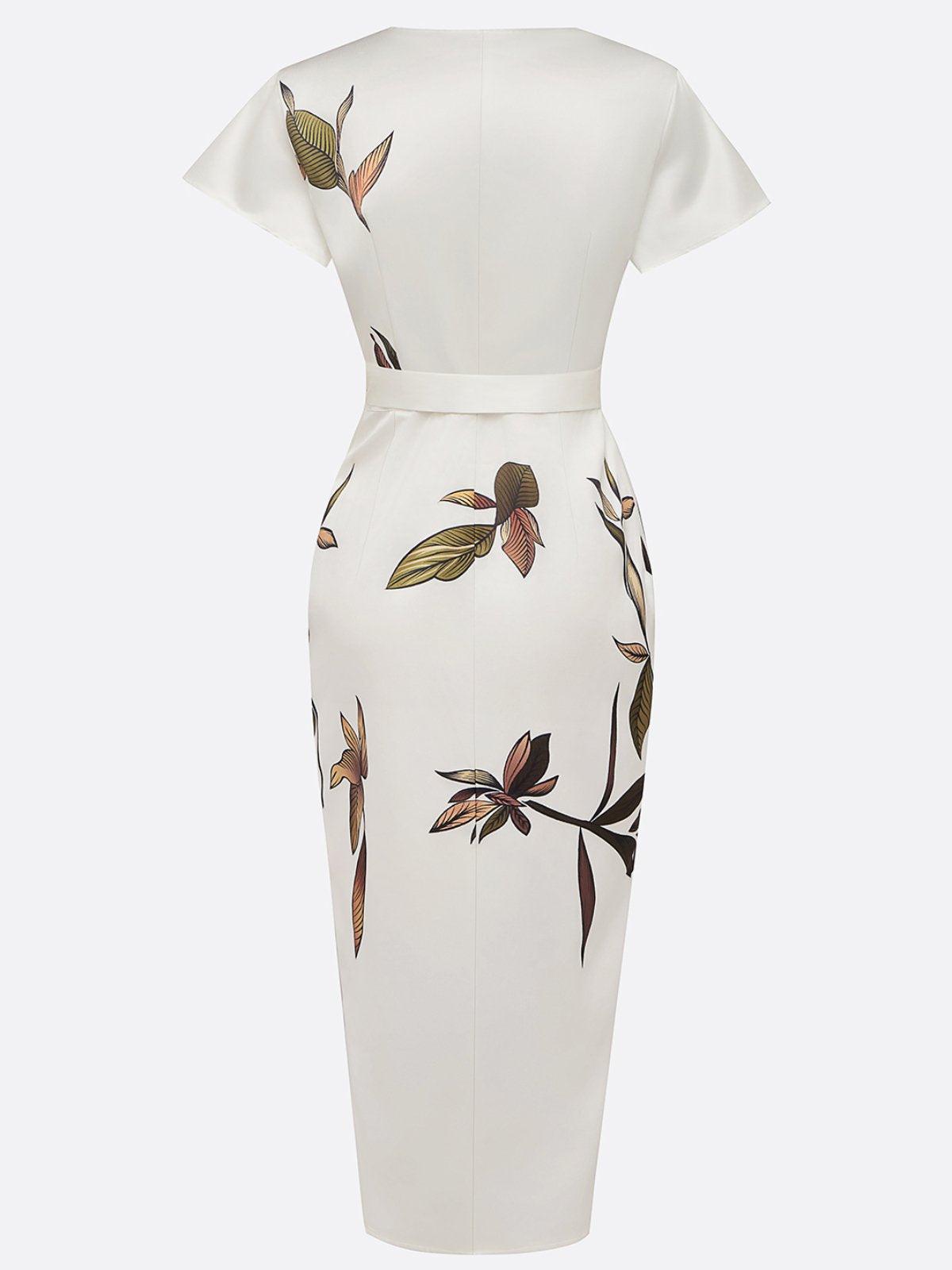 Nysoria - Elegante Bloemenprint Wikkeljurk