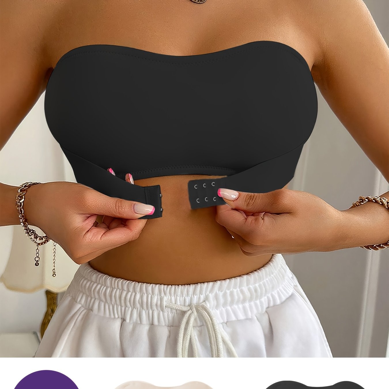 Saphira - 2-delige Bandeau BH-set zonder pads
