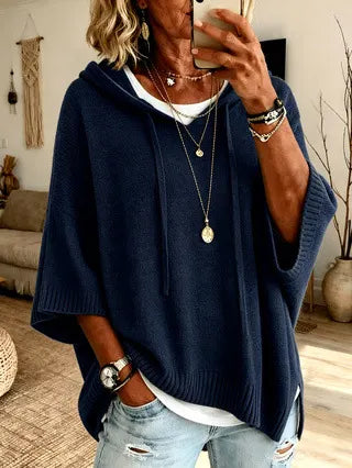Vérène - Dames oversized hoodie van zachte brei