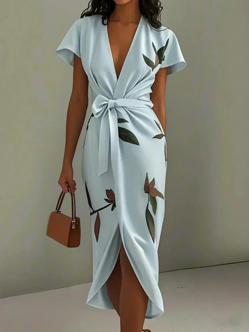 Nysoria - Elegante Bloemenprint Wikkeljurk