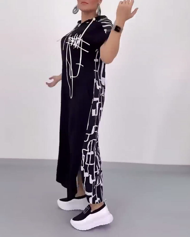 Ilana - Maxi Contrast Rits Jurk