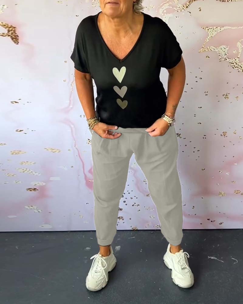 Tavira - Comfortabele casual broek met zak en effen kleur