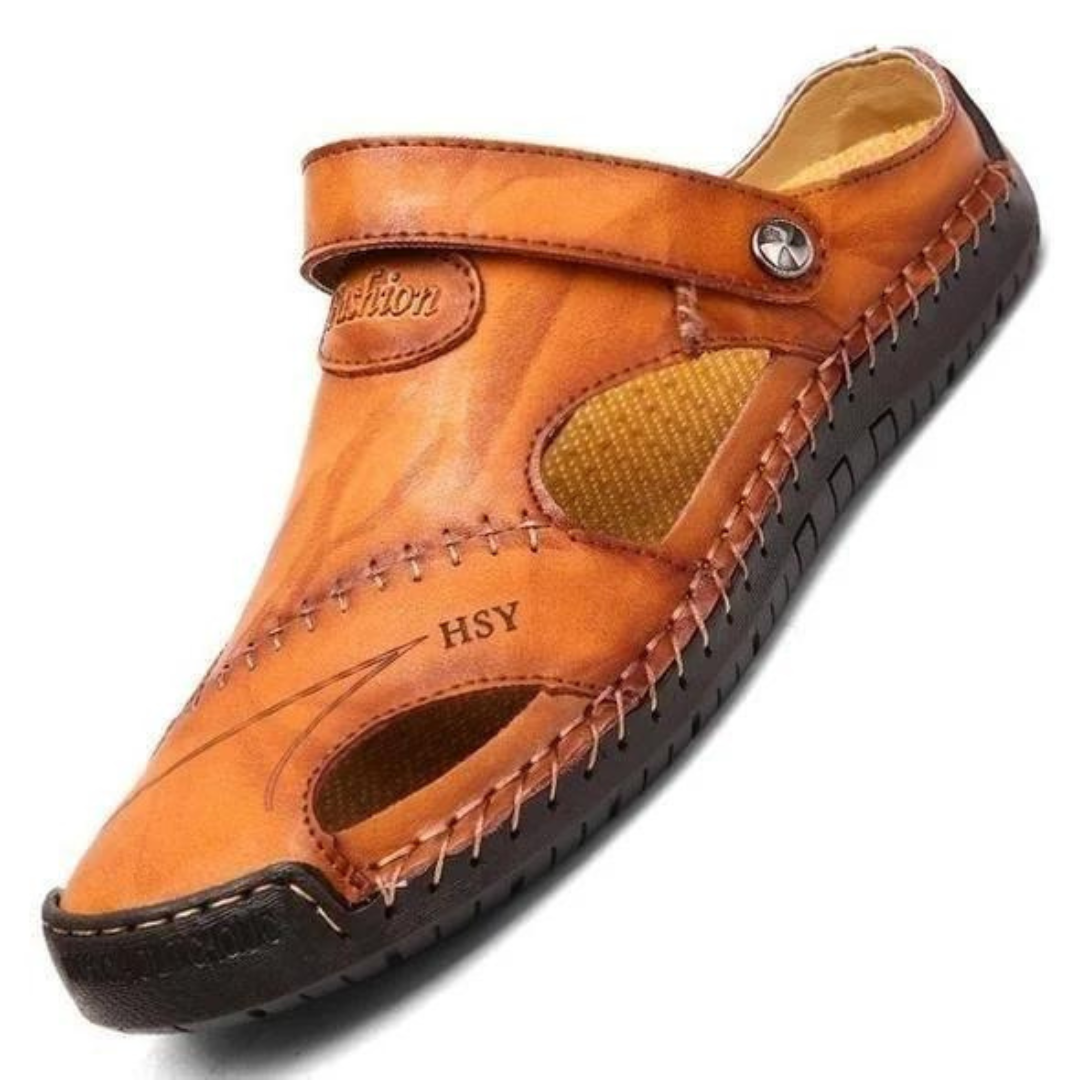 LeatherSandals - Zacht Lederen Heren Ademend Buitensandalen