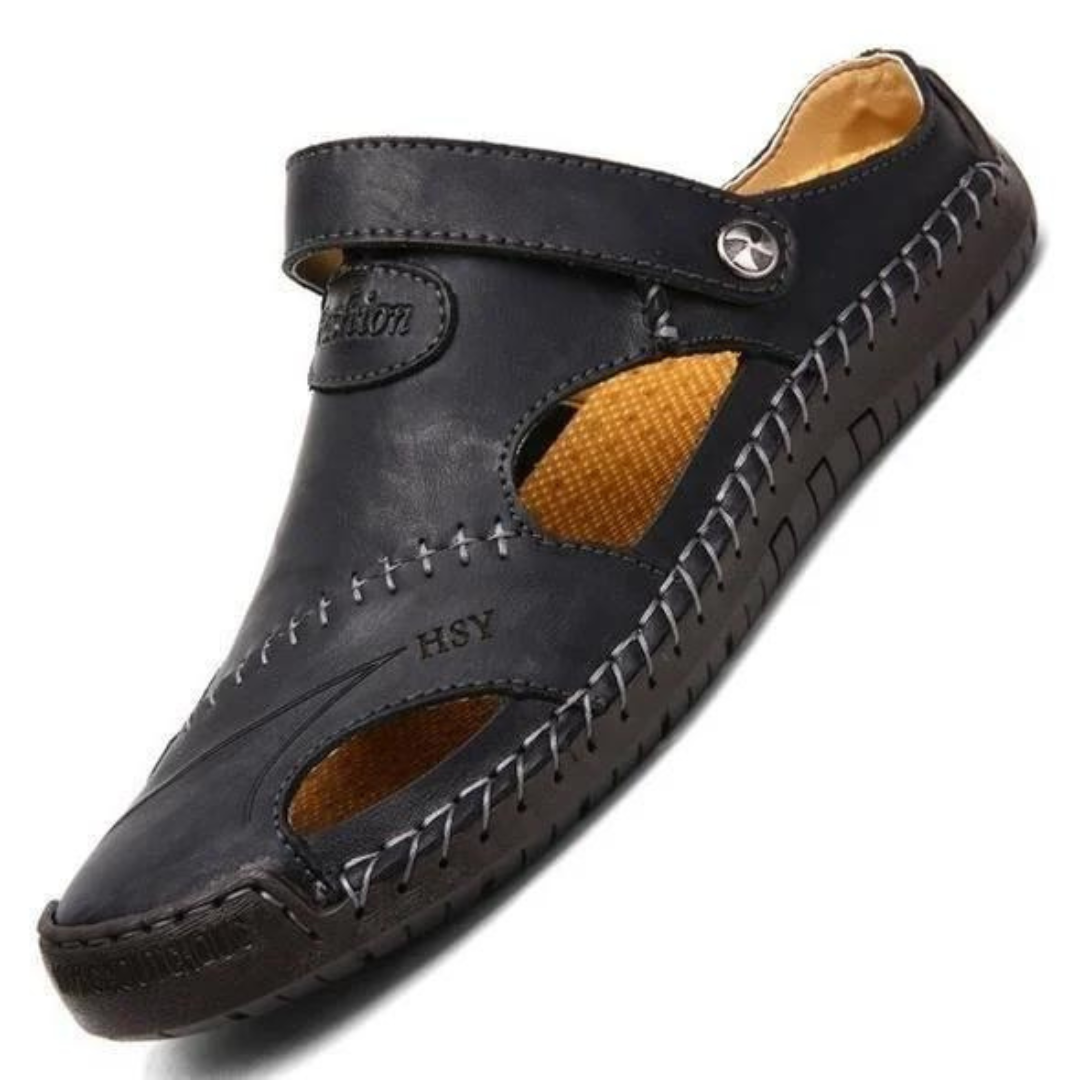 LeatherSandals - Zacht Lederen Heren Ademend Buitensandalen