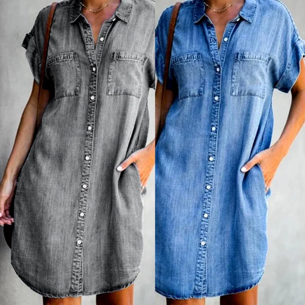 Kirsten - Comfy Denim Jurk