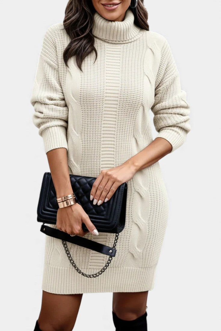 Elinora - Trui Jurk Met Col