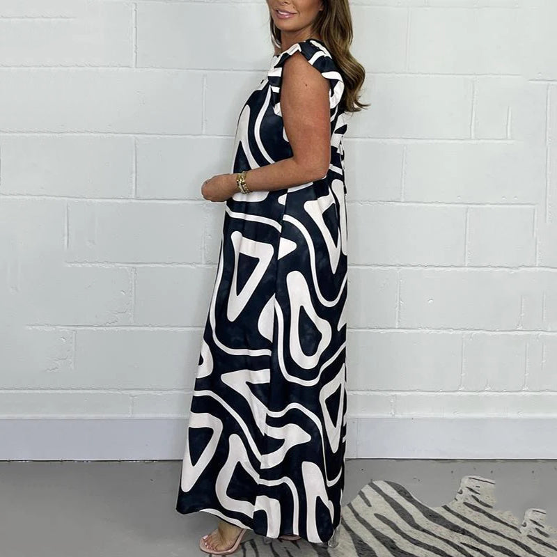 Adelinae Jumpsuit met elegante geometrische print