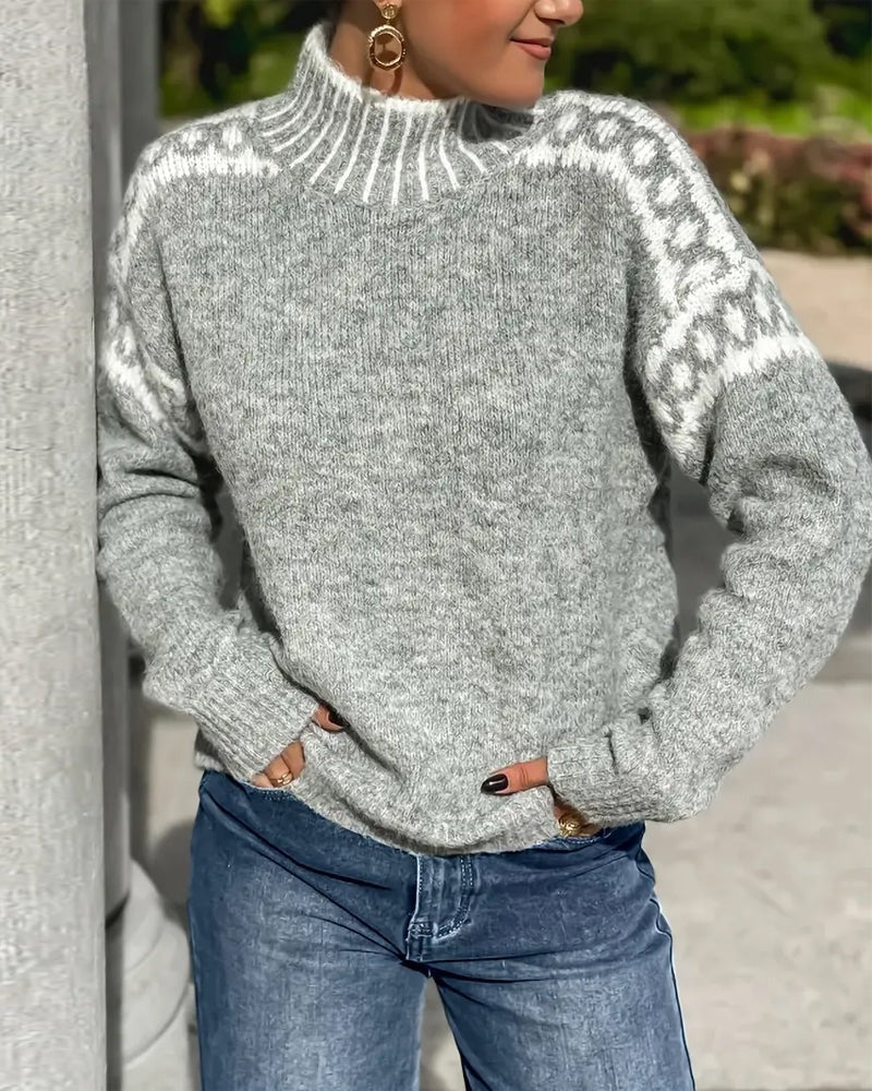 Delvarina - Elegante Casual Trui voor Koude Dagen