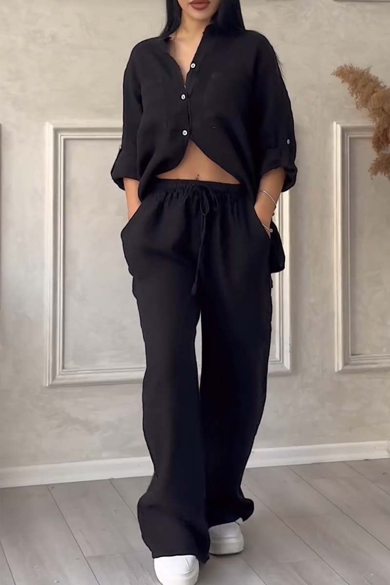 Samira - Tweedelige Katoenen en Linnen Set