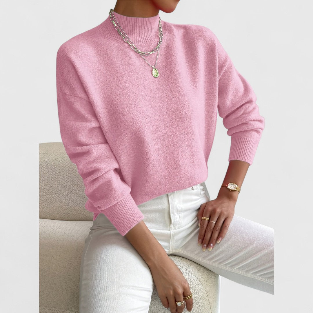 Gwenarae - Klassieke Polo Hals Trui voor Dames