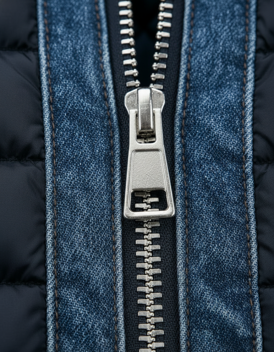 Zacharie - Moderne Gewatteerde Denim Jas
