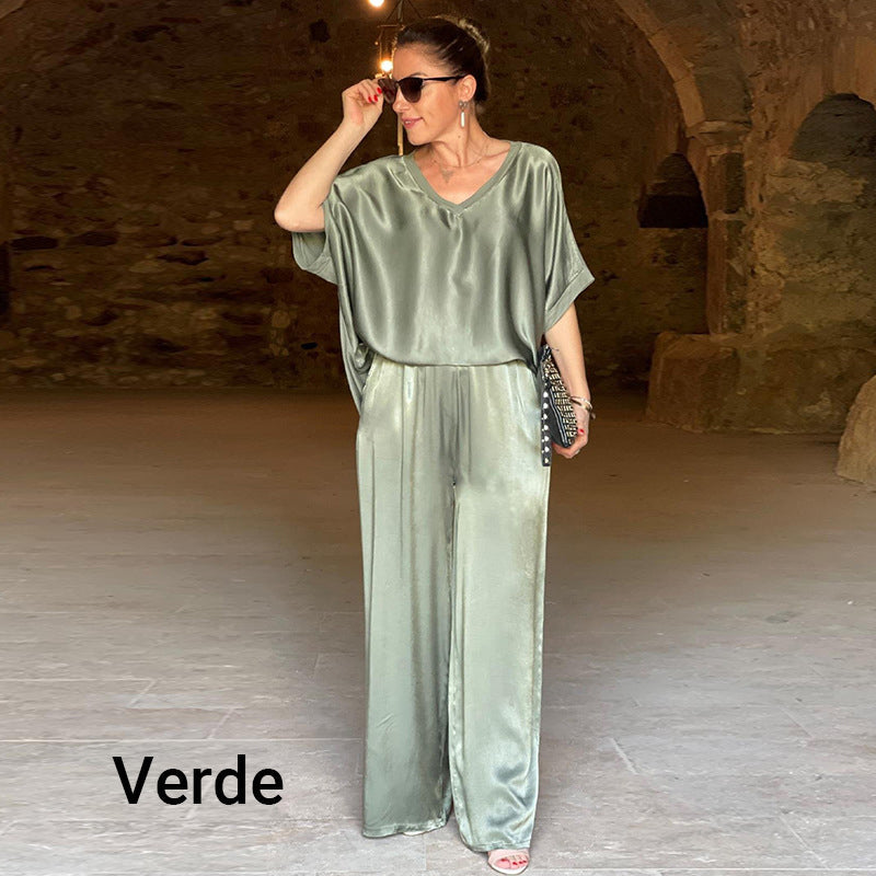 Laurie - Elegante tweedelige satijnenset voor vrouwen