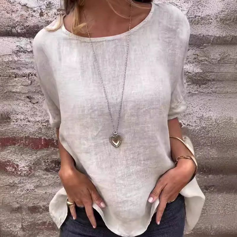 Kira - Casual blouse van katoen en linnen