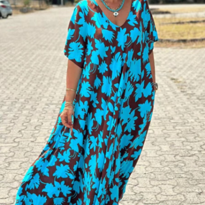 Lilac - Casual Maxi Dress met print