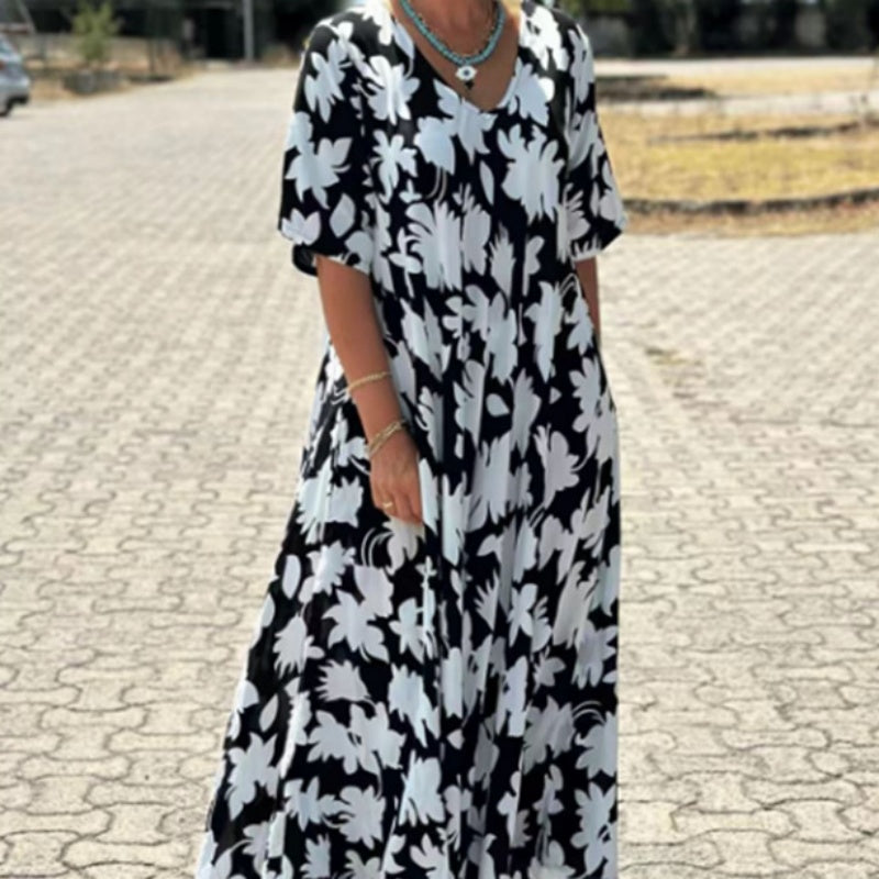 Lilac - Casual Maxi Dress met print