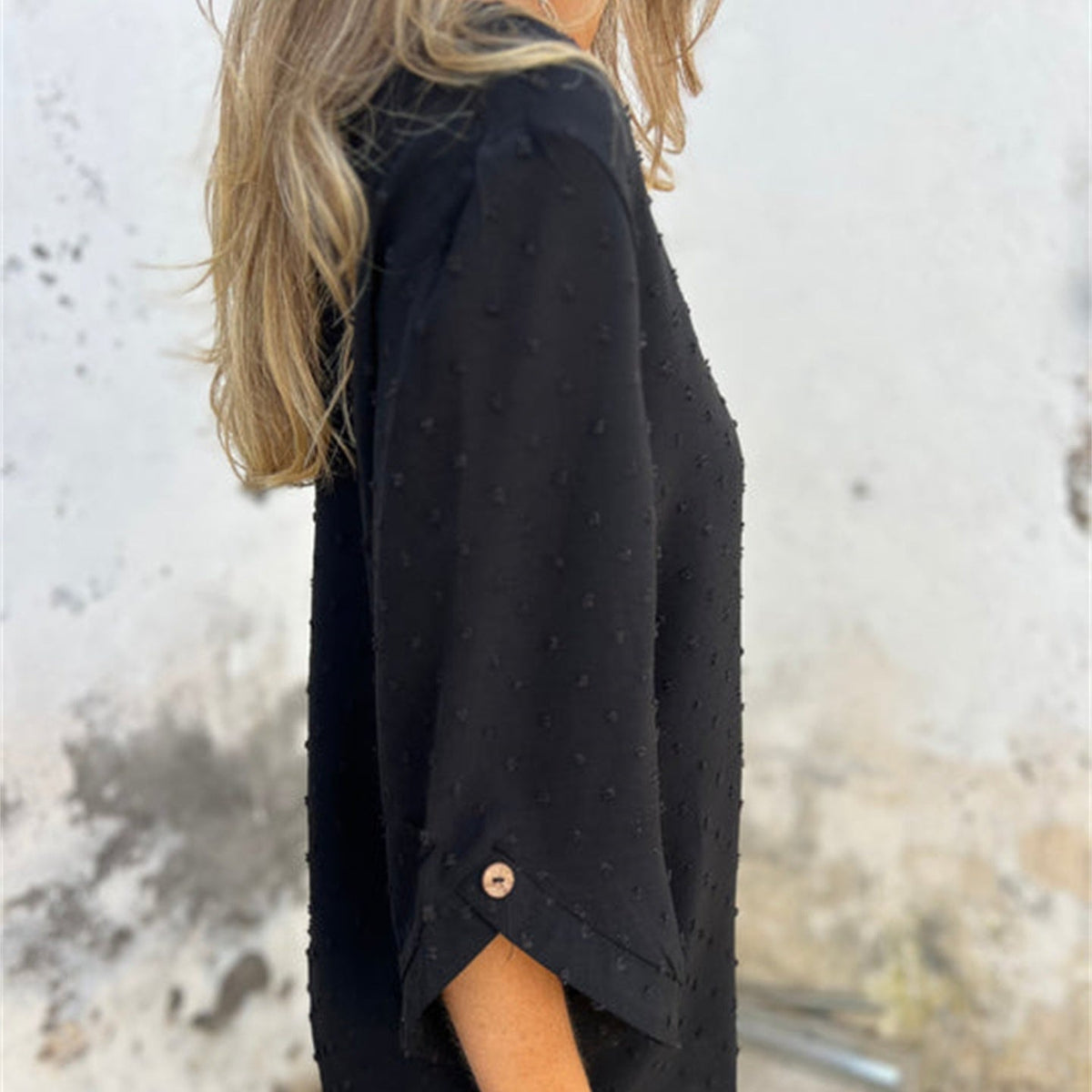 Marinette - Casual jacquard bovenstuk met ronde hals voor dames