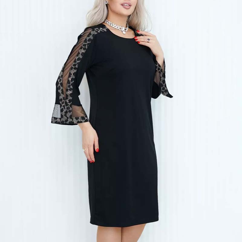 Babette - Elegante en Moderne Patchwork Jurk