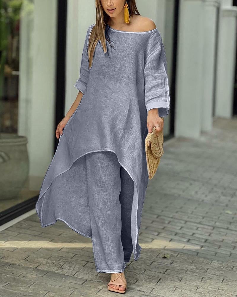 Clarisse - Casual linnen set voor dames