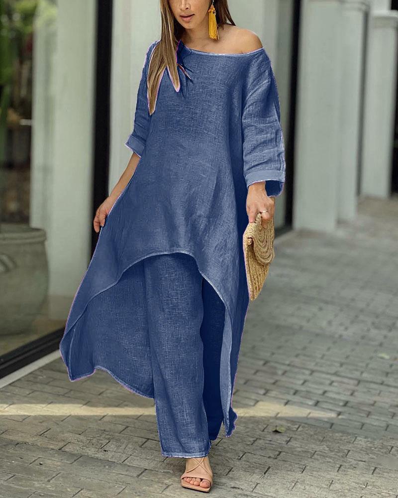 Clarisse - Casual linnen set voor dames