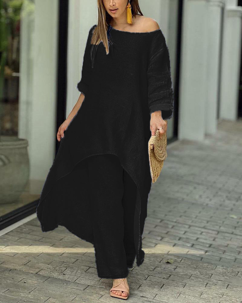 Clarisse - Casual linnen set voor dames