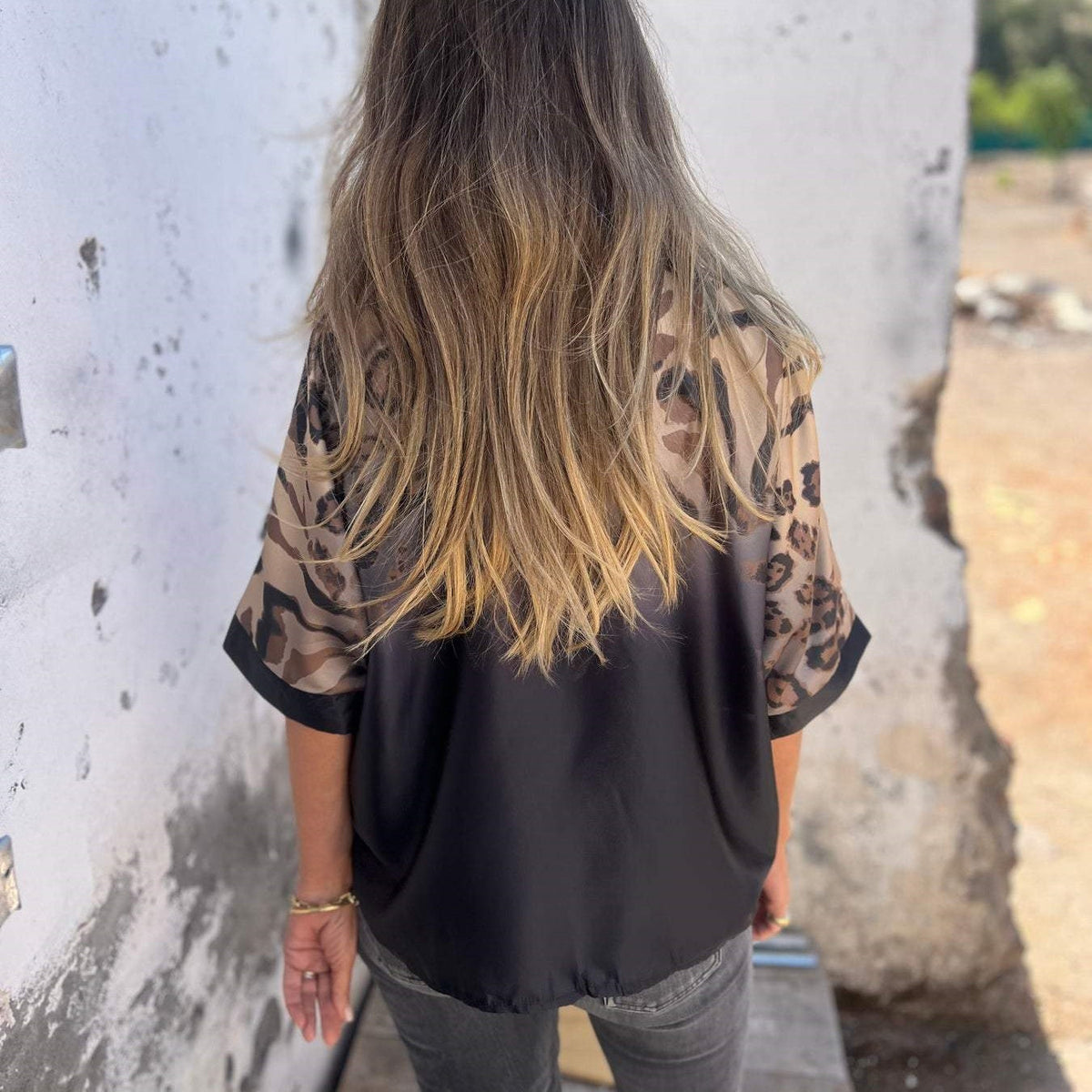 Marthe - Dames blouse met luipaardprint
