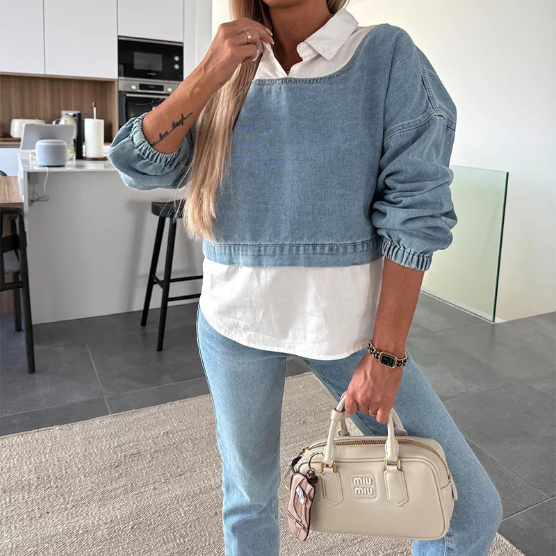 Jaselle - Moderne Denim Ensemble voor Dames