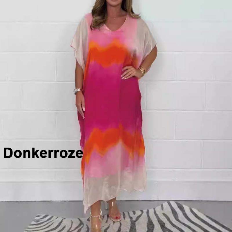 Magalie - Chiffon jurk met dip-dye effect voor dames