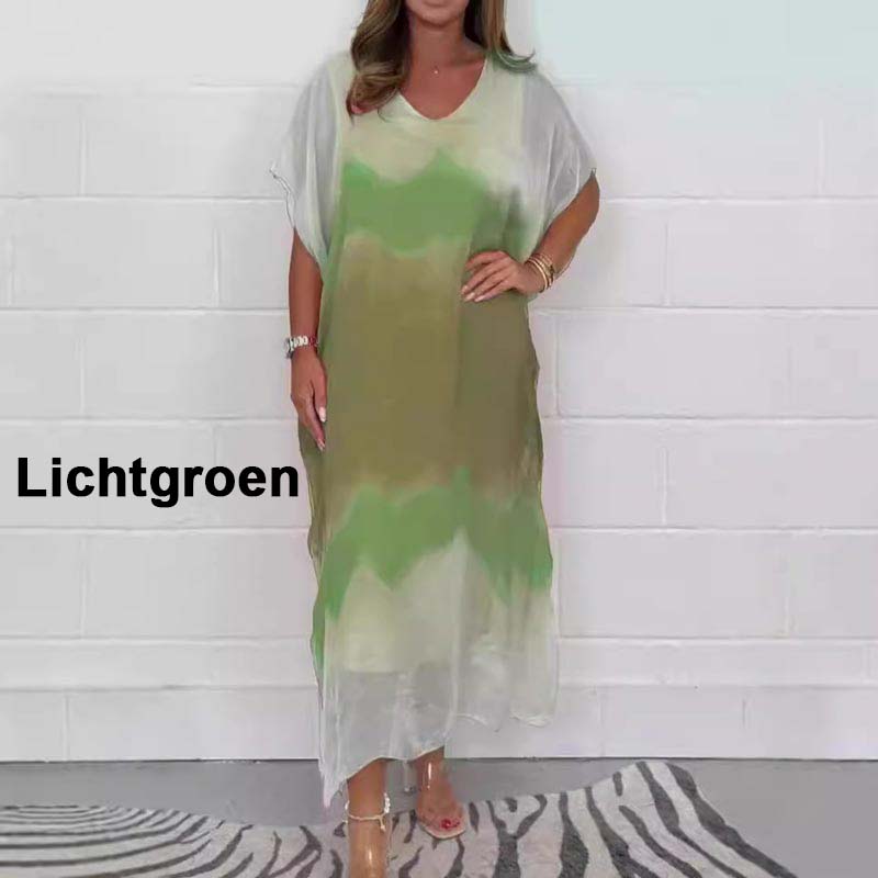 Magalie - Chiffon jurk met dip-dye effect voor dames