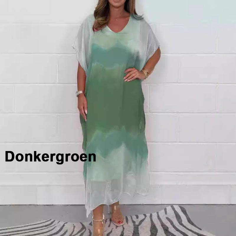 Magalie - Chiffon jurk met dip-dye effect voor dames
