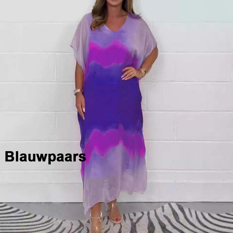 Magalie - Chiffon jurk met dip-dye effect voor dames