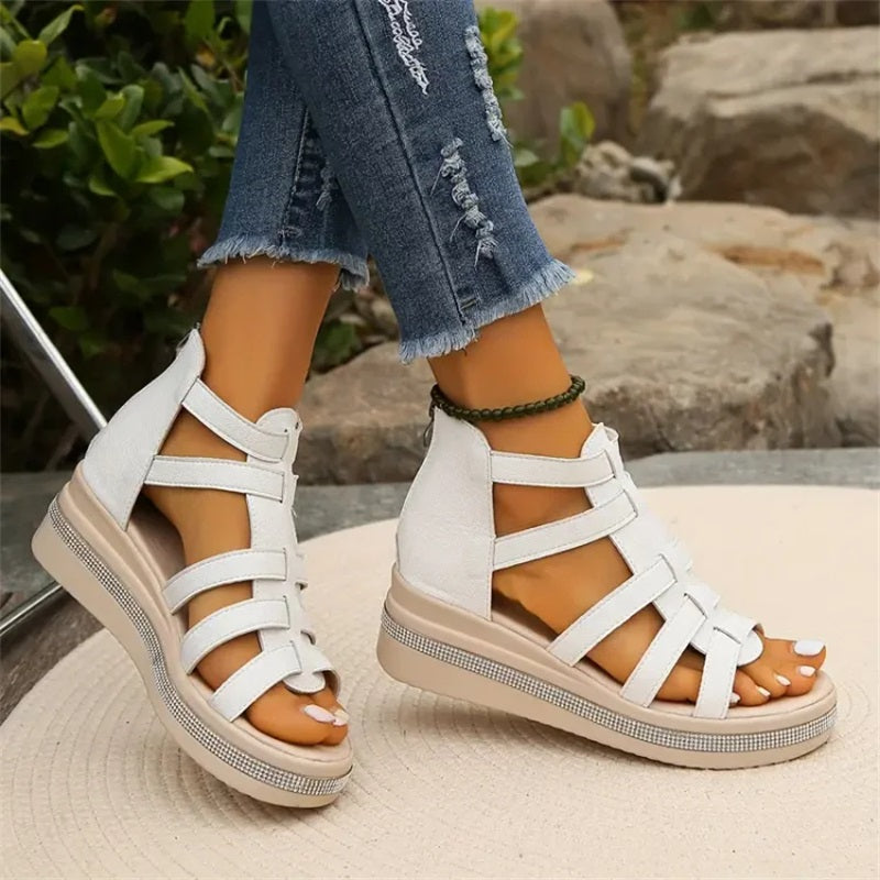 Tina - Platform Sandalen met Strass-embellishment